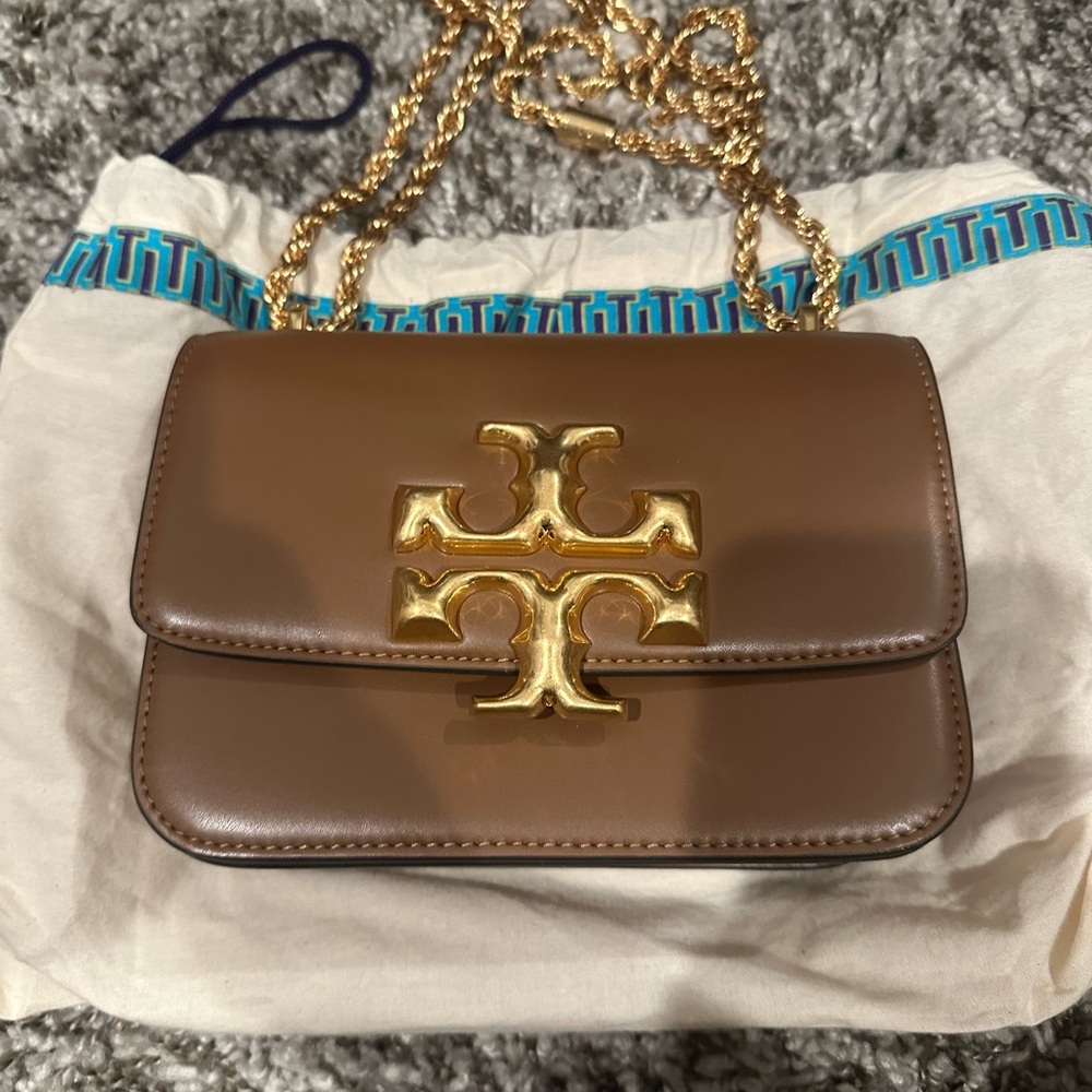 Tory Burch Brown Leather Crossbody Bag